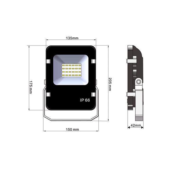 Professioneller 12W LED Scheinwerfer kaltweiss 5700K / IP66 – Bild 2