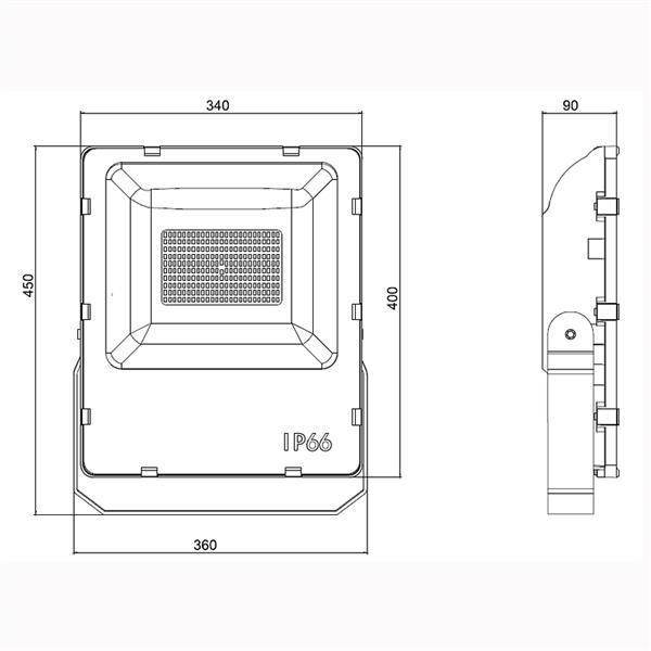 Professioneller 200W LED Scheinwerfer kaltweiss 5700K / IP66 – Bild 4