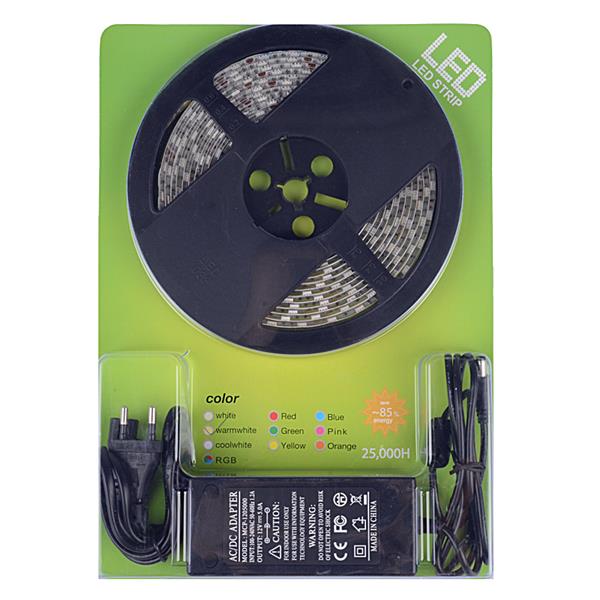 5m High Power LED Streifen Komplett Set, 300 LED warmweiss